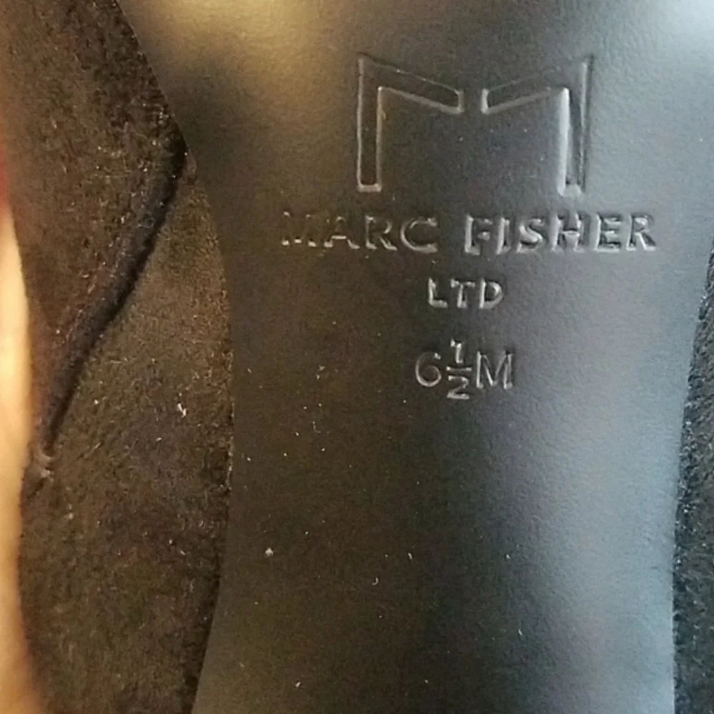 Marc Fisher LTD Caia Over The Knee Stiletto Heel Boots Black Size 6.5M